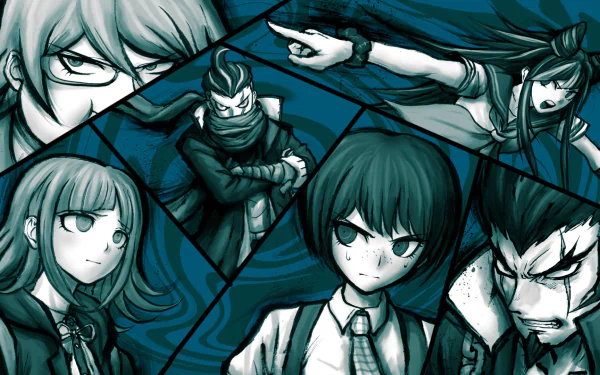 Mahiru Koizumi Chiaki Nanami Nekomaru Nidai Gundham Tanaka Ibuki Mioda Byakuya Togami video game Danganronpa 2: Goodbye Despair HD Desktop Wallpaper | Background Image