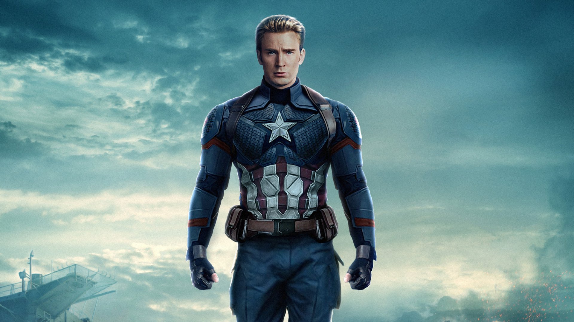 HD PC desktop wallpaper featuring Chris Evans as Captain America from the movie Captain America: The Winter Soldier, part of the Avengers series.