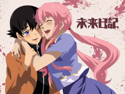 Yukiteru Amano Yuno Gasai Anime Mirai Nikki HD Desktop Wallpaper | Background Image