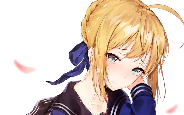 Saber from Fate Series in stunning HD wallpaper, featuring anime character from Fate/Stay Night.