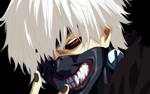 Anime Tokyo Ghoul:re Ken Kaneki Mask Teeth White Hair Red Eyes Tokyo Ghoul HD Wallpaper | Background Image
