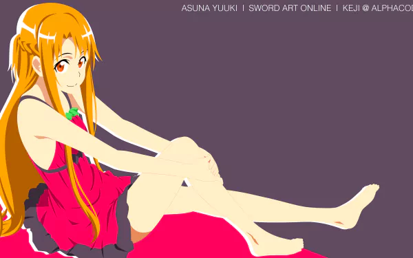 Sword Art Online II minimalist Asuna Yuuki Anime Sword Art Online minimalist anime HD Desktop Wallpaper | Background Image