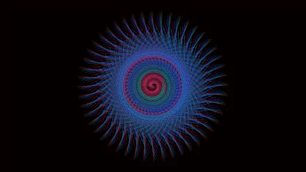  Blue and Red Snail Fractal