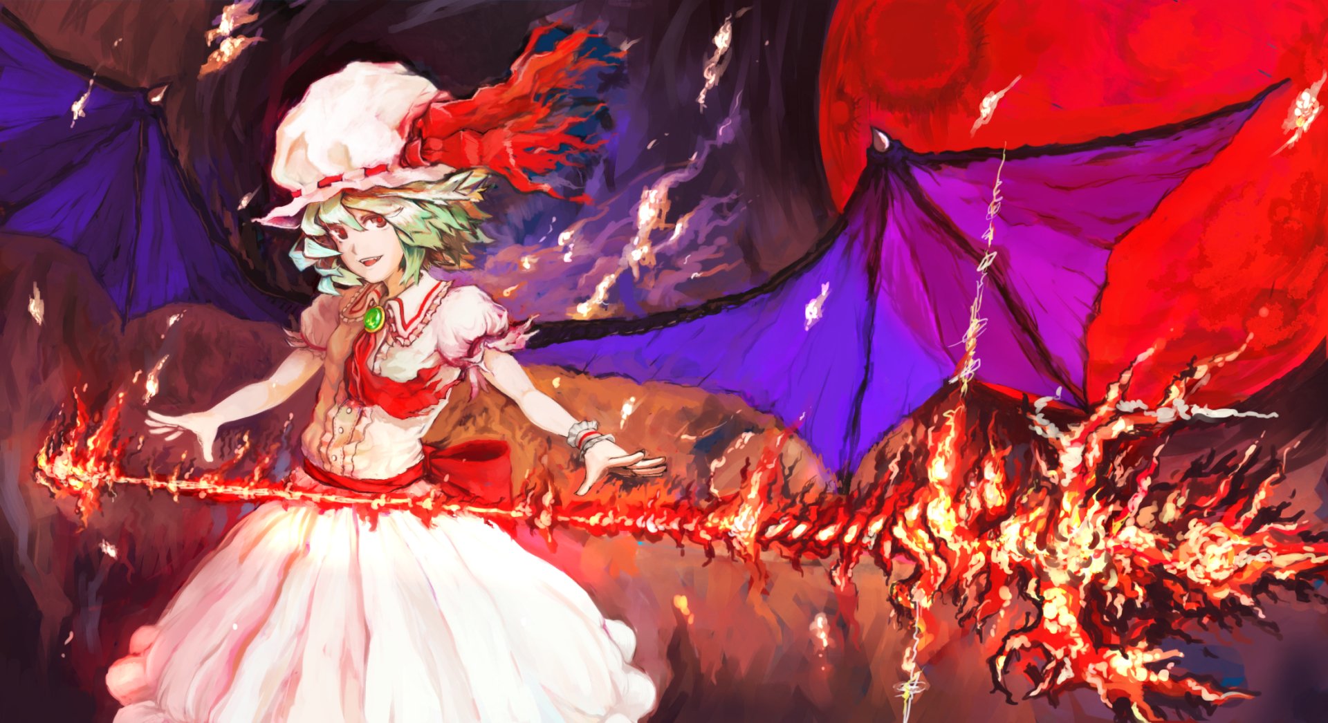 Download Remilia Scarlet Anime Touhou HD Wallpaper by はるなつあきふみ