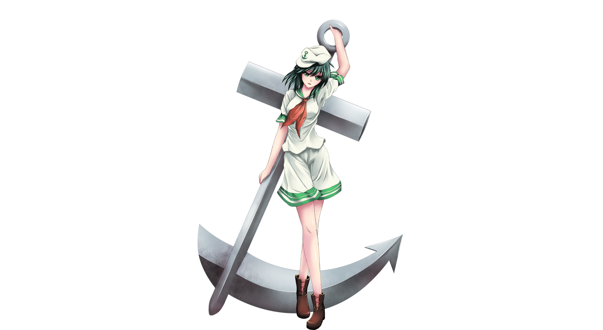 Download Smile Boots Short Hair Green Eyes Green Hair Minamitsu Murasa Anime Touhou HD Wallpaper by MusyneXSK