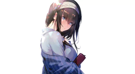 blue eyes black hair Fumika Sagisawa Anime The iDOLM@STER Cinderella Girls HD Desktop Wallpaper | Background Image