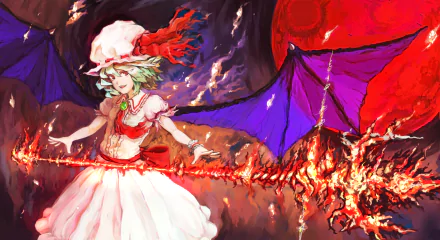 Remilia Scarlet Anime Touhou HD Desktop Wallpaper | Background Image