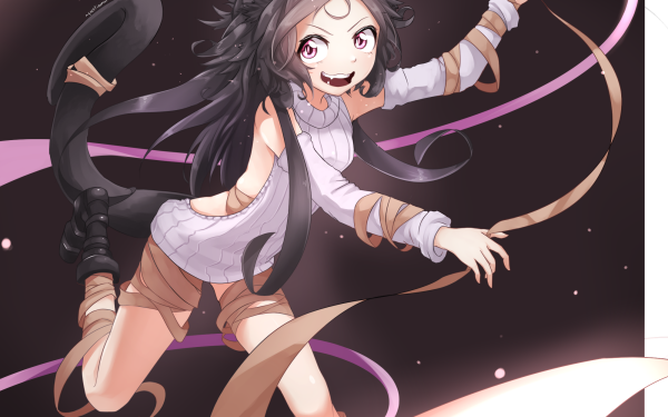 Anime Original Purple Eyes Black Hair HD Wallpaper | Background Image