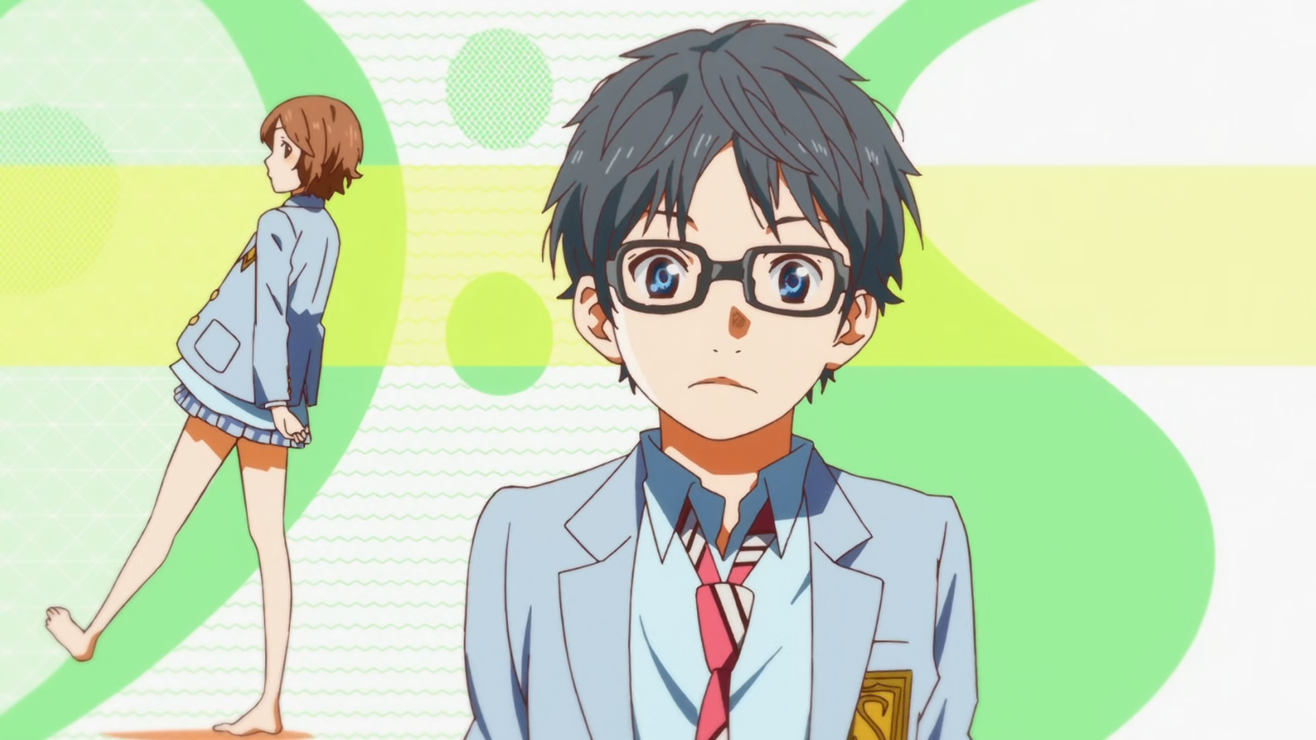 Download Tsubaki Sawabe Kousei Arima Anime Your Lie In April HD Wallpaper