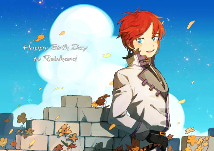 blue eyes red hair Reinhard van Astrea Anime Re:Zero - Starting Life in Another World HD Desktop Wallpaper | Background Image