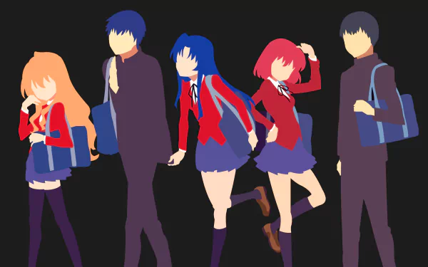 Yusaku Kitamura Minori Kushieda Ami Kawashima Ryuuji Takasu Taiga Aisaka Anime Toradora! HD Desktop Wallpaper | Background Image