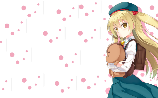 Anime When Supernatural Battles Became Commonplace Chifuyu Himeki School Uniform Long Hair Bag Yellow Eyes Blonde HD Wallpaper | Background Image