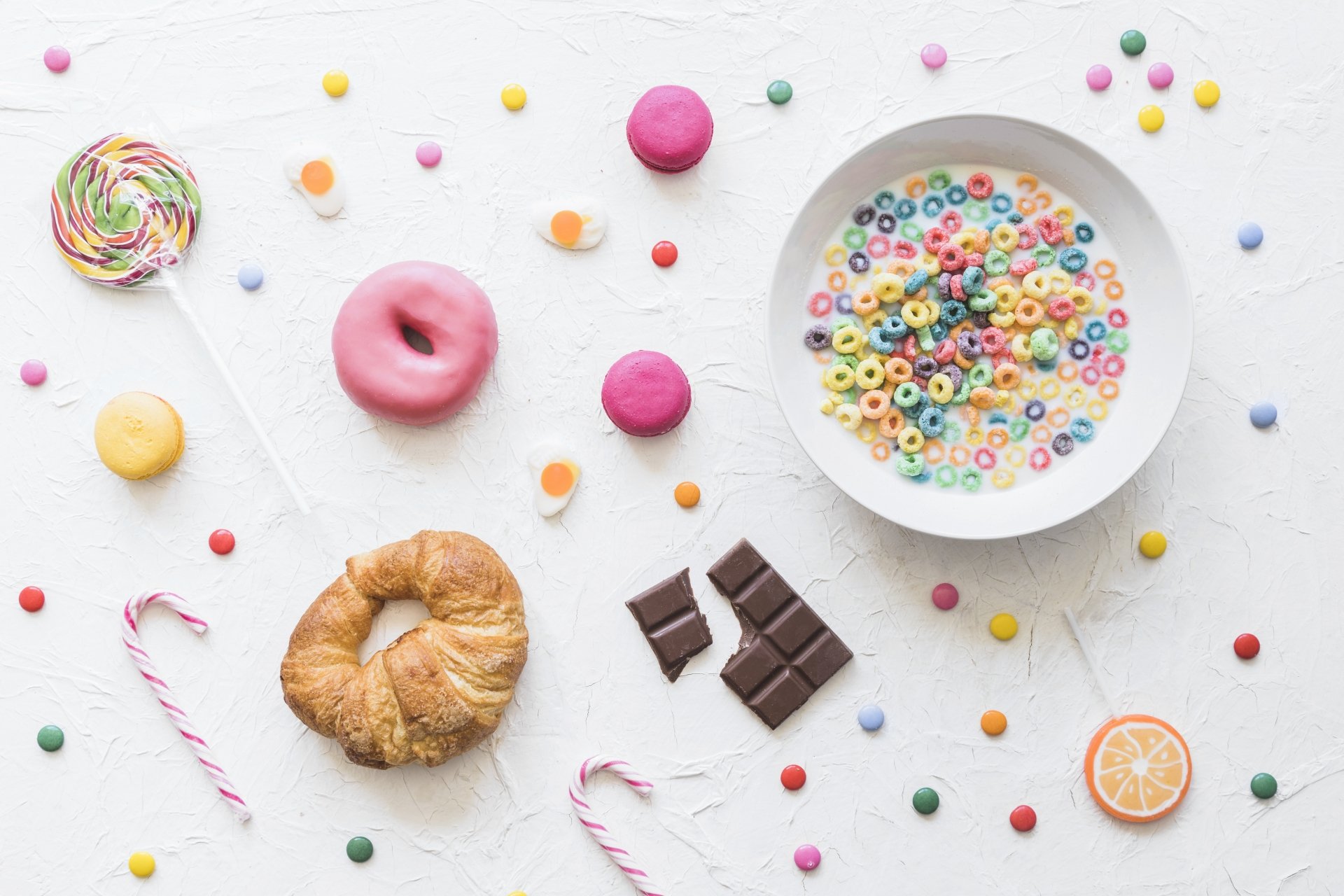 Download Lollipop Candy Cereal Still Life Food Breakfast 4k Ultra HD Wallpaper