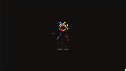 4K Ultra HD anime wallpaper from Karakuri Circus featuring a colorful jester character centered against a solid black background for PC desktop.
