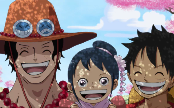 Portgas D. Ace Monkey D. Luffy O-Tama (One Piece) Anime One Piece HD Desktop Wallpaper | Background Image
