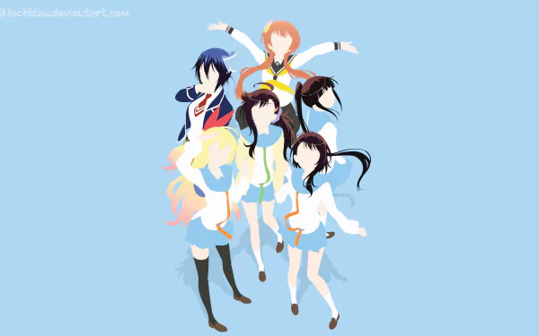 Seishirou Tsugumi Marika Tachibana Kosaki Onodera Haru Onodera Ruri Miyamoto Chitoge Kirisaki Anime Nisekoi HD Desktop Wallpaper | Background Image