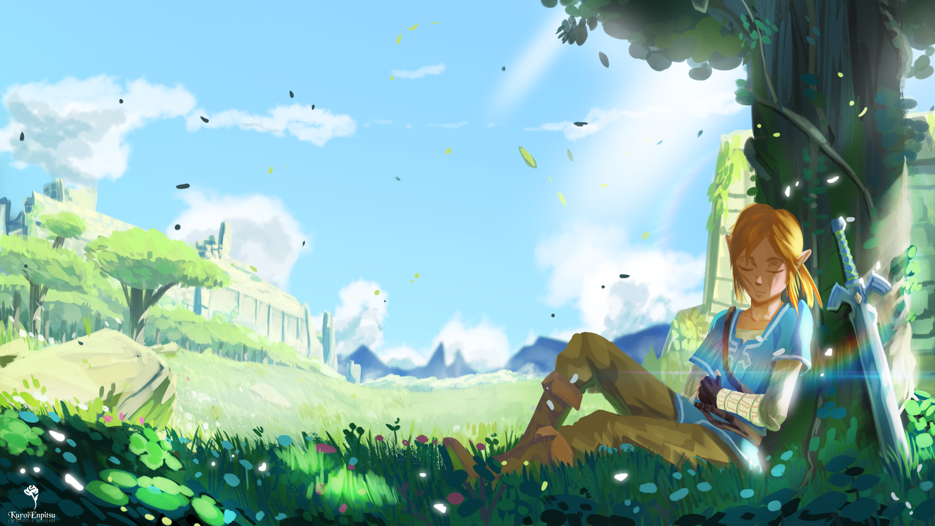 Legend Of Zelda Breath Of The Wild Link s Warrior Sword HD Wallpaper 