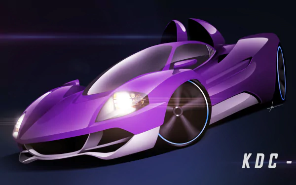 purple car vehicle artistic HD Desktop Wallpaper | Background Image