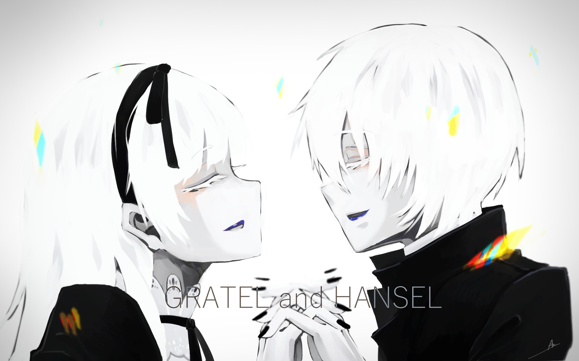 Download White Hair Anime Original HD Wallpaper by 染赤