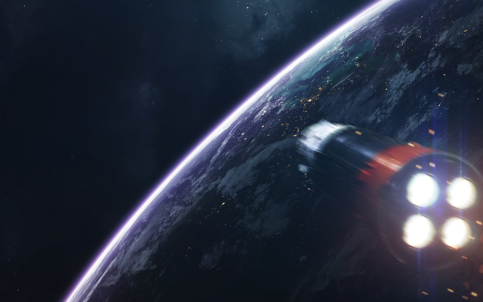 Download Sci Fi Spaceship HD Wallpaper by Vadim Sadovski