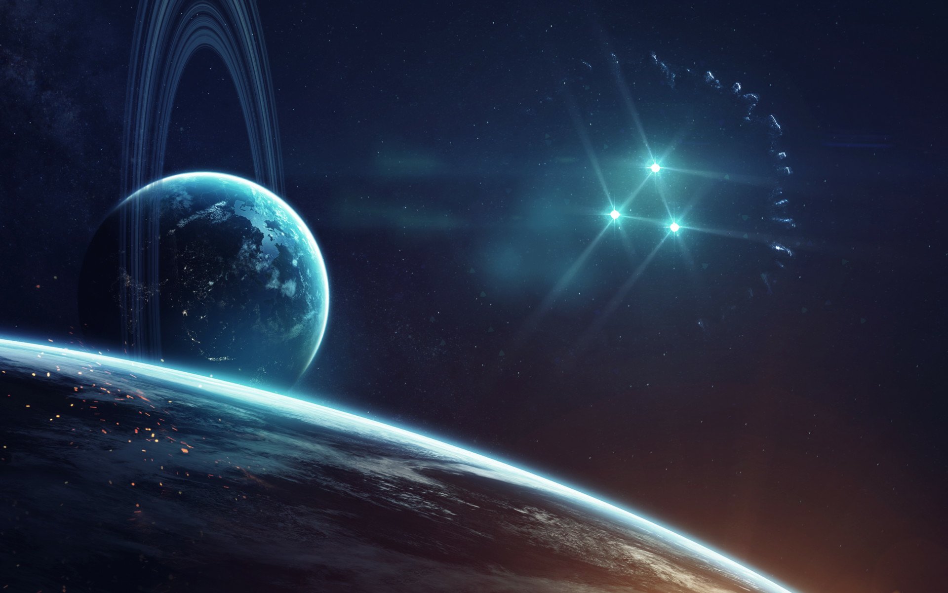 Sci Fi Planetscape HD Wallpaper by Vadim Sadovski