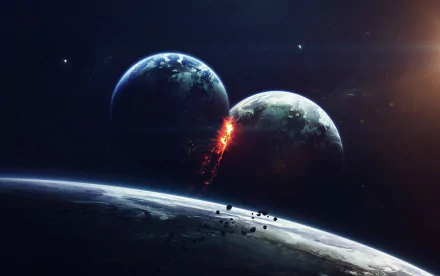 Sci Fi collision HD Desktop Wallpaper | Background Image