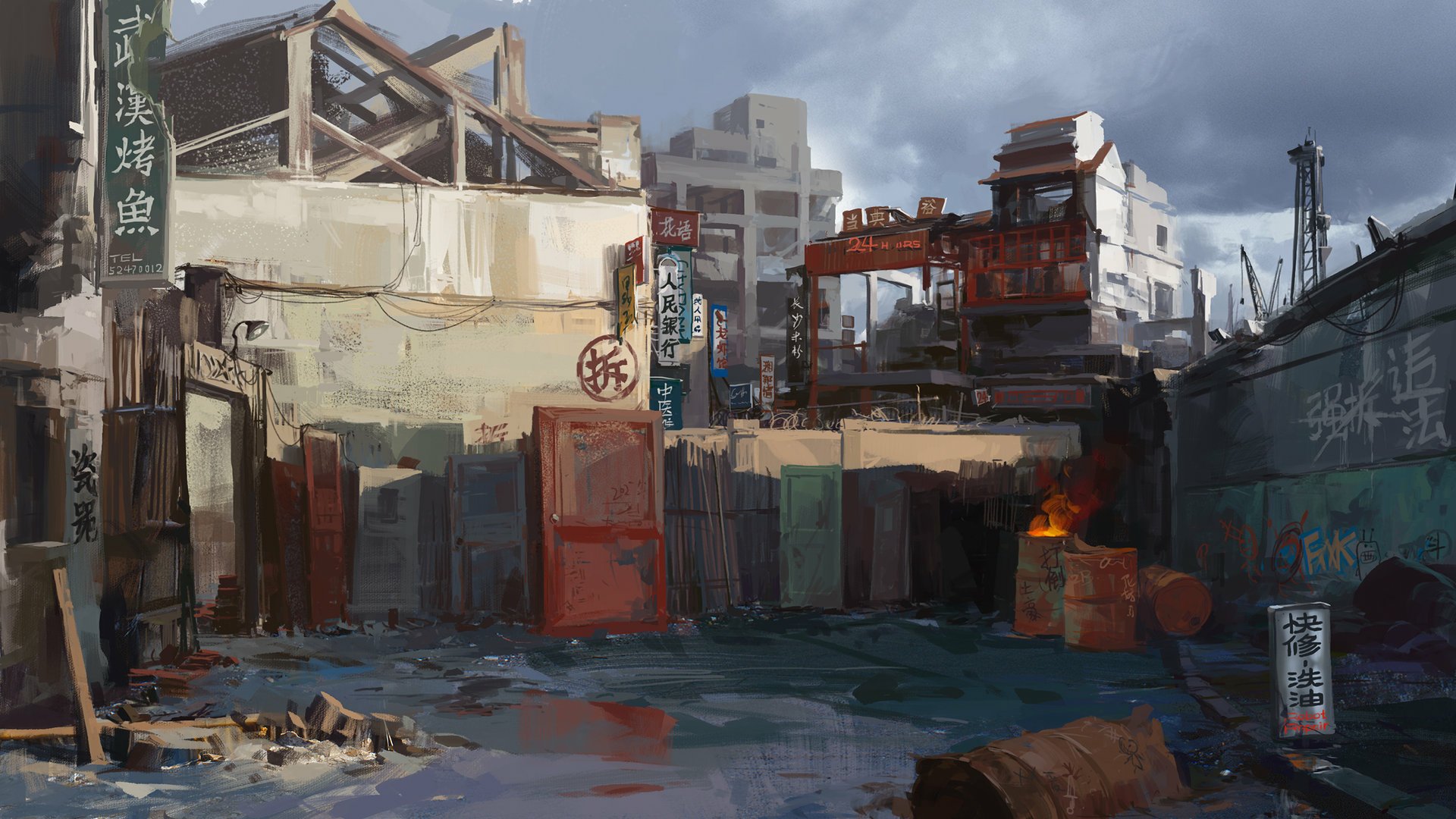 Download Sci Fi City Sci Fi City HD Wallpaper by Wang Jie