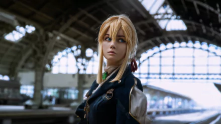 Violet Evergarden (Character) woman cosplay HD Desktop Wallpaper | Background Image