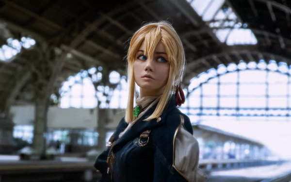 Violet Evergarden (Character) woman cosplay HD Desktop Wallpaper | Background Image