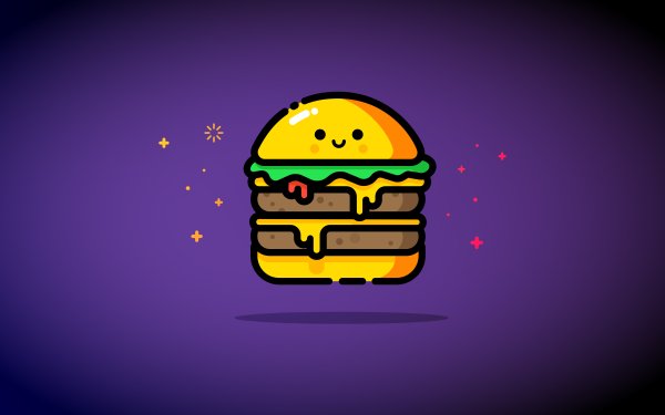 Food Burger Minimalist HD Wallpaper | Background Image