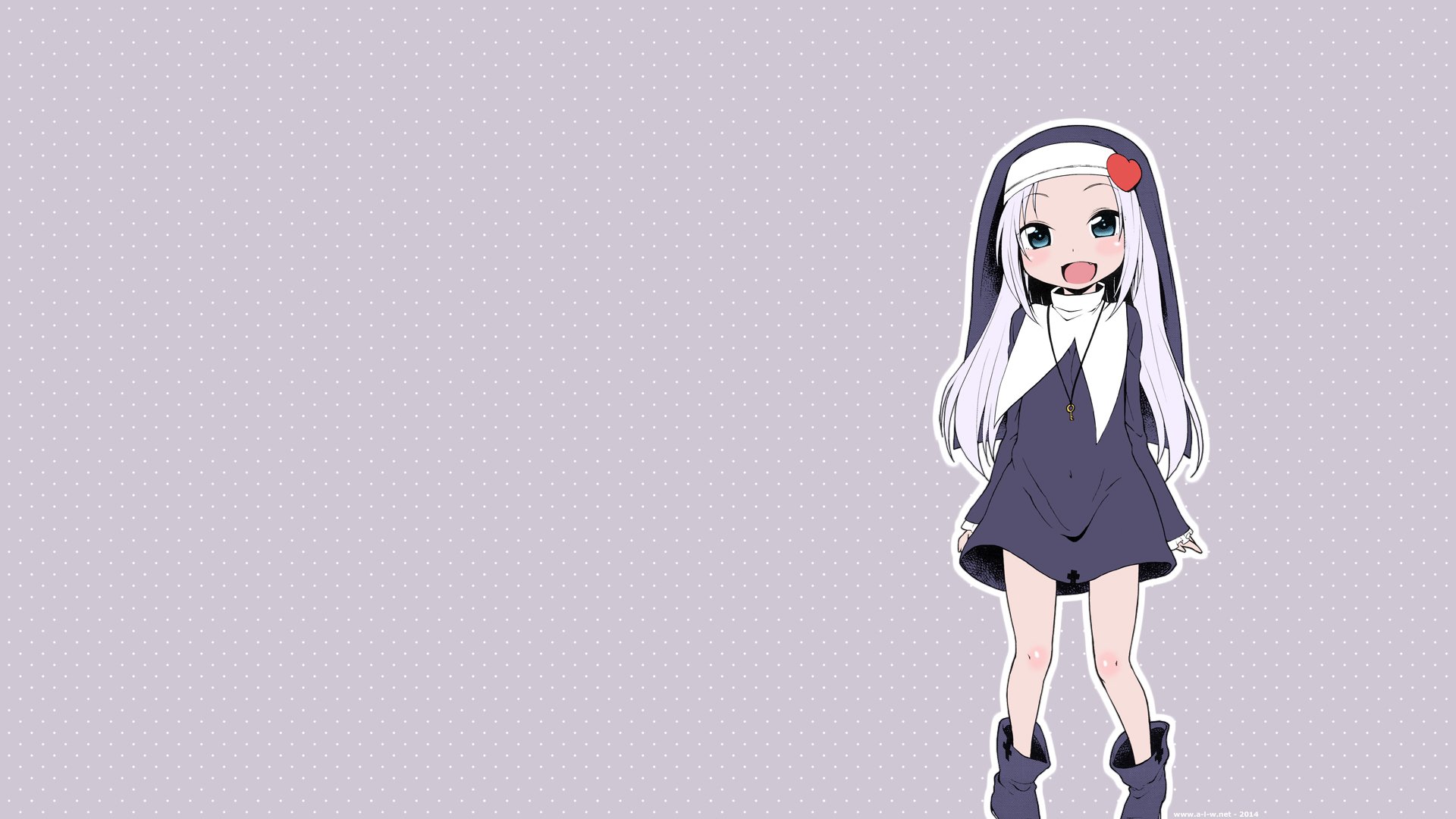 Maria Takayama (Boku wa Tomodachi ga Sukunai) chibi character on a pale lavender dotted background, HD PC desktop wallpaper and background
