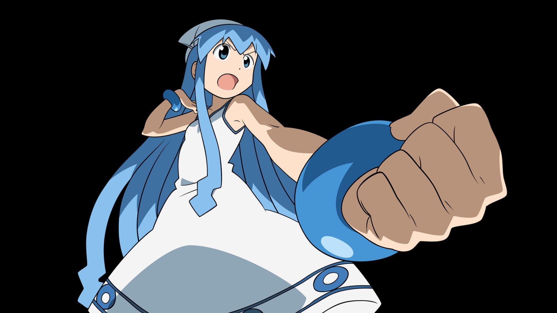 Download Ika Musume Anime Squid Girl HD Wallpaper