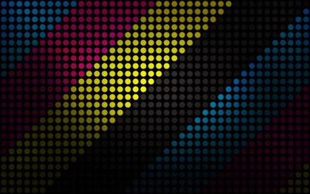 Abstract HD PC desktop wallpaper featuring colorful diagonal lines and dotted patterns on a black background.