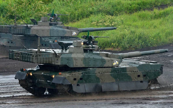 Japanese Ground Self Defense Force tank Mitsubishi Heavy Industries military Type 10 Hitomaru HD Desktop Wallpaper | Background Image