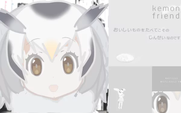 Northern White-faced Owl (Kemono Friends) Anime Kemono Friends HD Desktop Wallpaper | Background Image