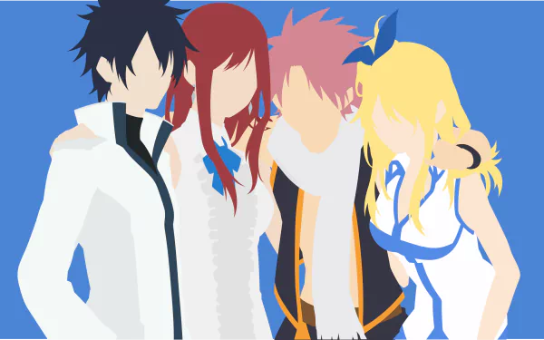 Lucy Heartfilia Natsu Dragneel Erza Scarlet Gray Fullbuster Anime Fairy Tail HD Desktop Wallpaper | Background Image