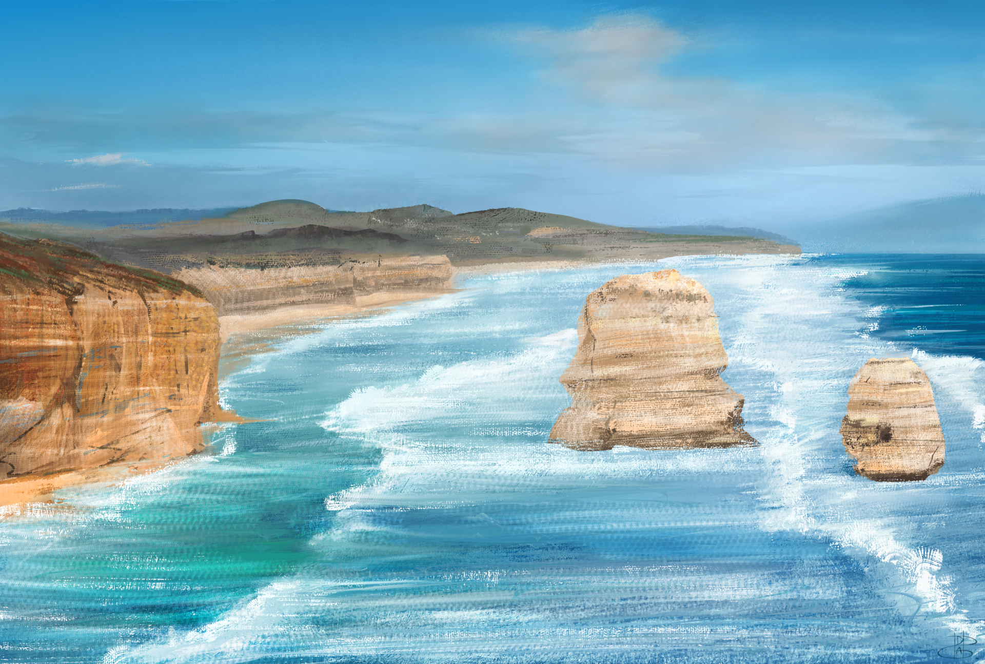 Download Coast Artistic Landscape HD Wallpaper by DaisanART
