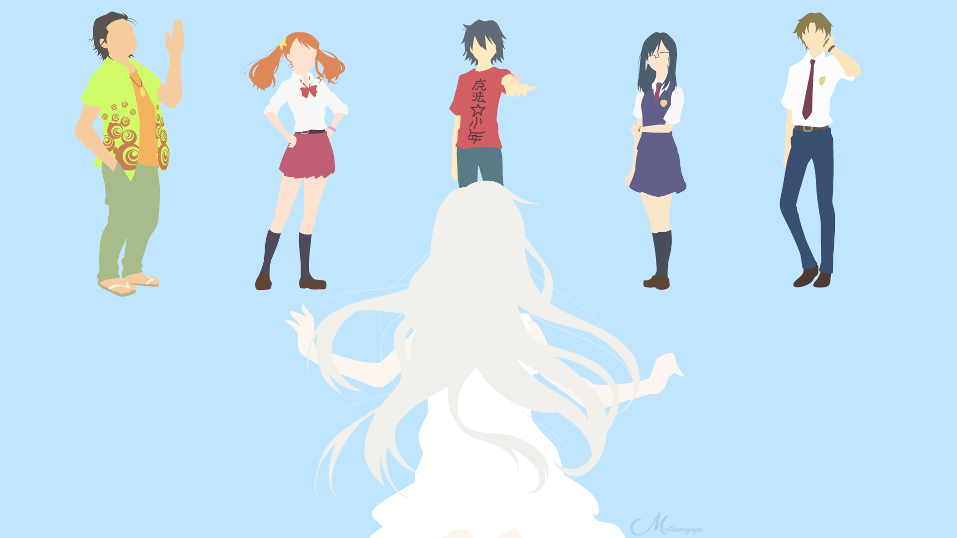 Download Atsumu Matsuyuki Chiriko Tsurumi Tetsudou Hisakawa Jinta Yadomi Naruko Anjou Meiko Honma Anime Anohana HD Wallpaper by matsumayu