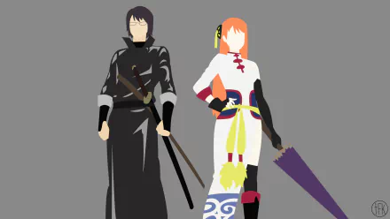 Kagura (Gintama) Shimura Shinpachi Anime Gintama HD Desktop Wallpaper | Background Image