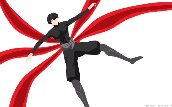 Kagune (Tokyo Ghoul) minimalist black hair Tokyo Ghoul Ken Kaneki Anime Tokyo Ghoul:re minimalist anime HD Desktop Wallpaper | Background Image