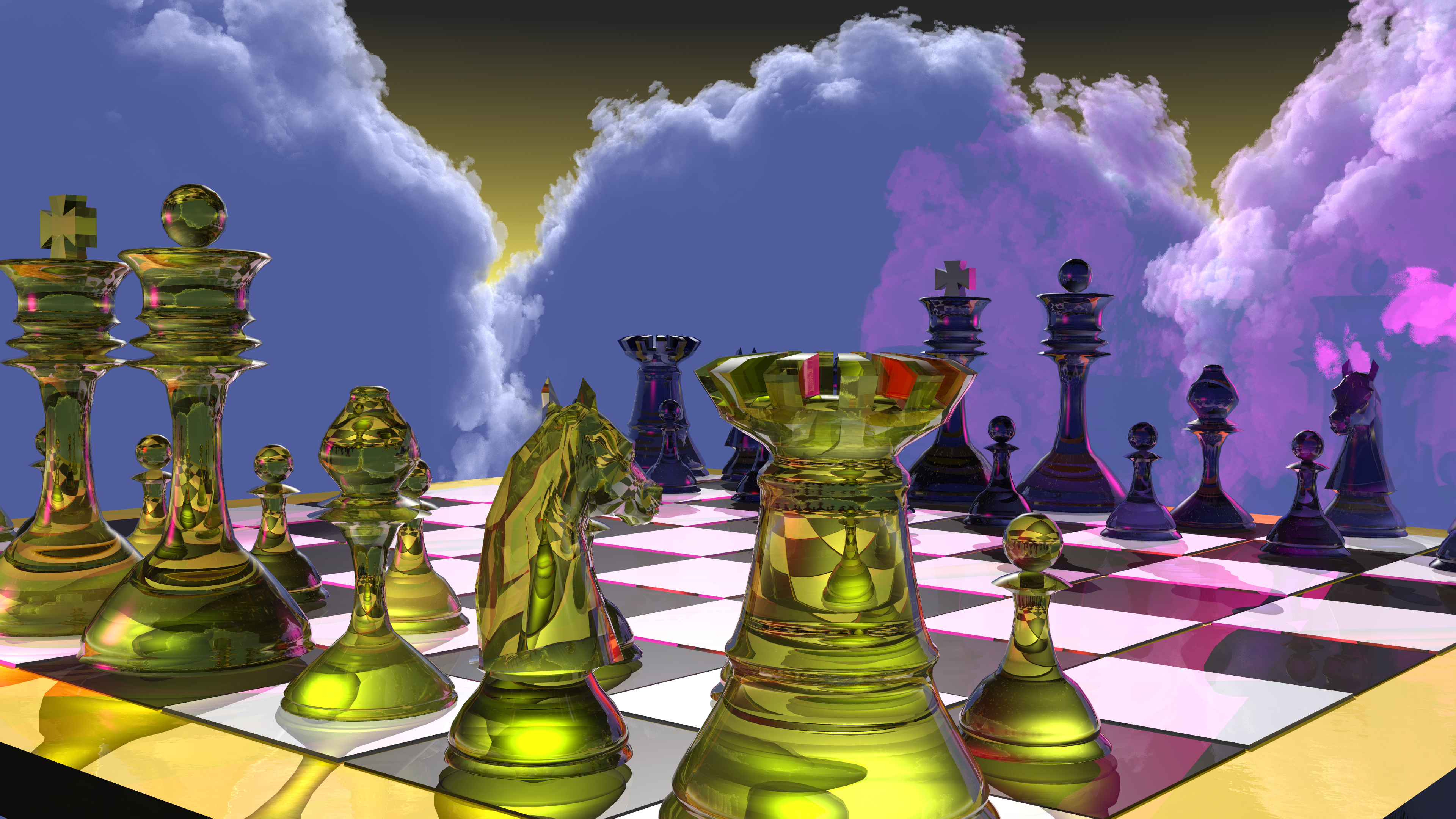 Psychedelic Chess Board Manipulation HD Trippy Wallpapers