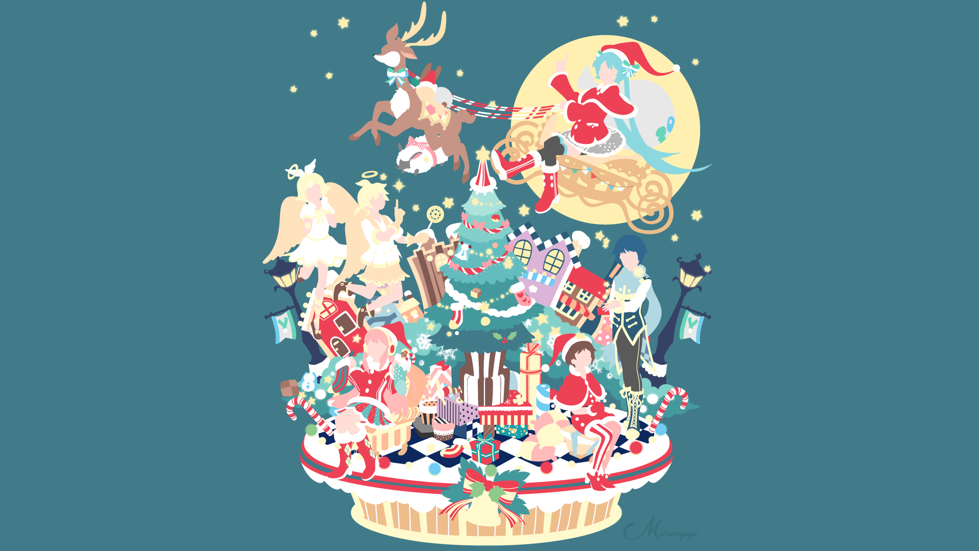 Download Kaito (Vocaloid) Sakine Meiko Len Kagamine Rin Kagamine Luka Megurine Hatsune Miku Anime Vocaloid HD Wallpaper by matsumayu