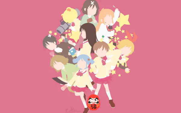 Koujirou Sasahara Izumi Sakurai Mai Minakami Nano Shinonome Mio Naganohara Sakamoto (Nichijō) Hakase (Nichijō) Yuuko Aioi Anime Nichijō HD Desktop Wallpaper | Background Image