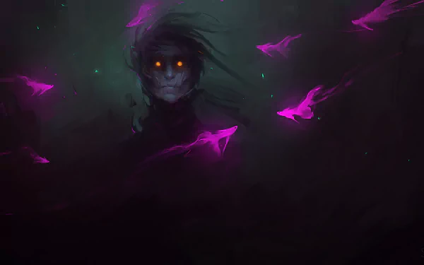 orange eyes fantasy dark Dark Fantasy HD Desktop Wallpaper | Background Image