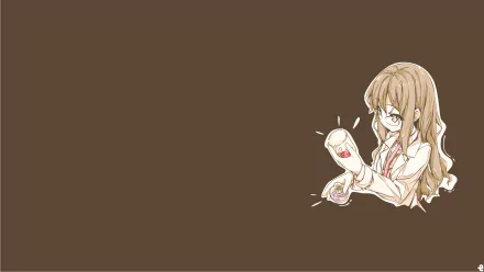 HD desktop wallpaper of Rio Futaba, a character from the anime Seishun Buta Yarou wa Bunny Girl Senpai no Yume wo Minai (Rascal Does Not Dream of Bunny Girl Senpai), against a solid brown background.