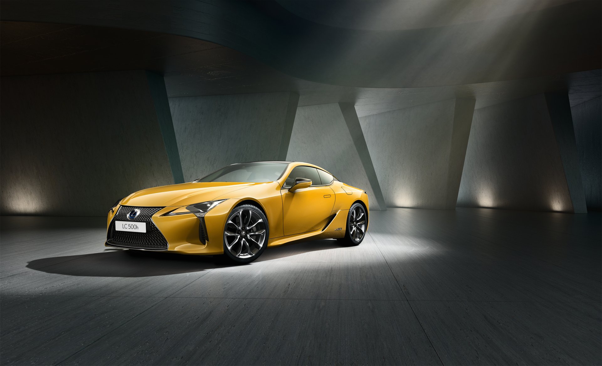 Download Hybrid Car Lexus LC 500H Yellow Edition Grand Tourer Yellow Car Car Lexus Vehicle Lexus LC 500 HD Wallpaper