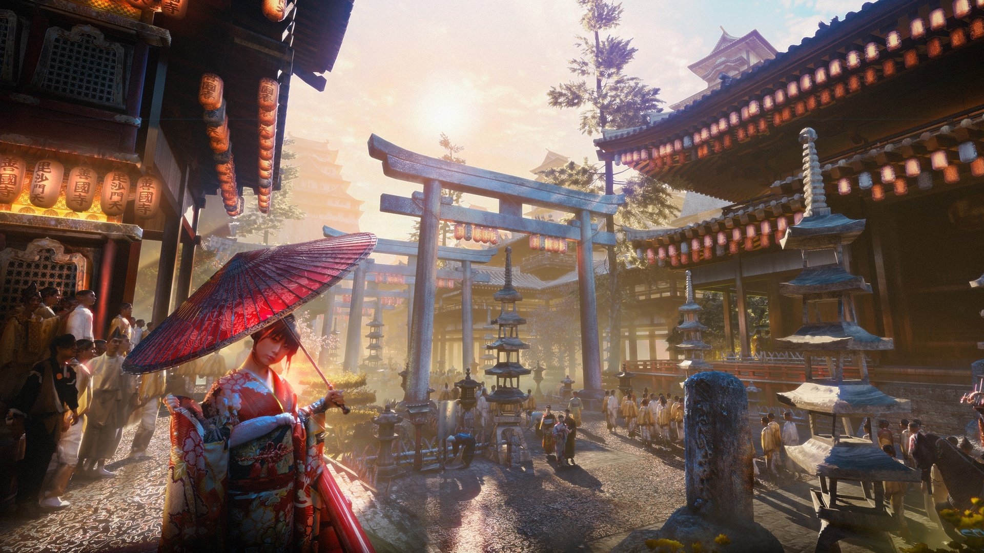 Download Umbrella Fantasy Oriental HD Wallpaper | 1920x1080 | Wallpaper ...