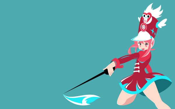 Anime Kill La Kill Nonon Jakuzure Dress Red Dress Hat Pink Hair Pink Eyes Minimalist HD Wallpaper | Background Image