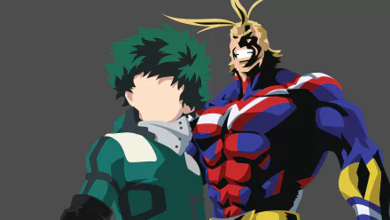 minimalist All Might Izuku Midoriya Anime My Hero Academia minimalist anime HD Desktop Wallpaper | Background Image