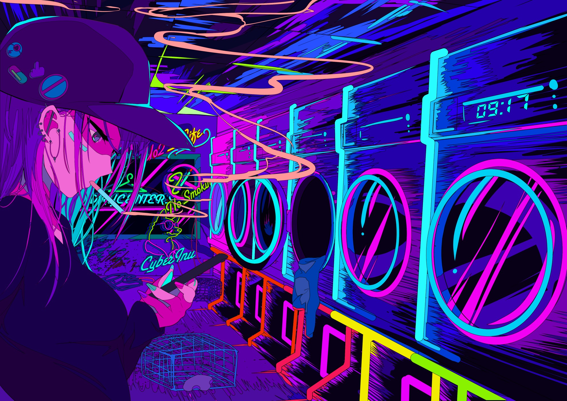 Neon girl by B.V.1月
